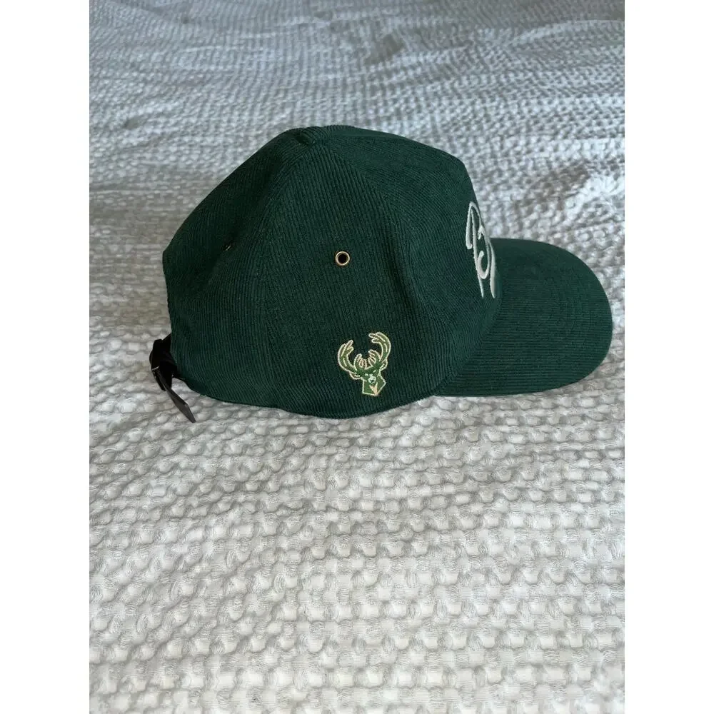 '47 Brand Milwaukee Bucks corduroy Flatbrim hat in hunter green